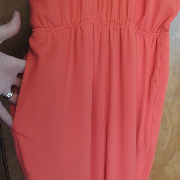 Express Coral Strappy Back Sleeveless Jumpsuit Size M - Picture 3 of 7